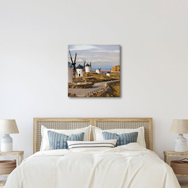 Obraz - Větrné mlýny Consuegra, Španělsko (30x30 cm)