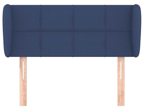Čelo postele typu ušák modré 83x23x78/88 cm textil 3117124