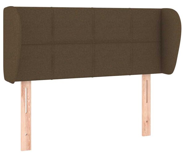 Čelo postele typu ušák tmavě hnědé 83x23x78/88 cm textil 3117121