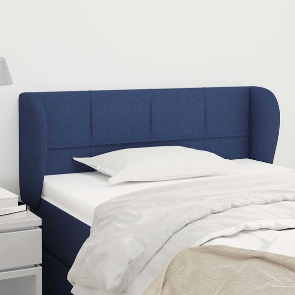 Čelo postele typu ušák modré 83x23x78/88 cm textil 3117124