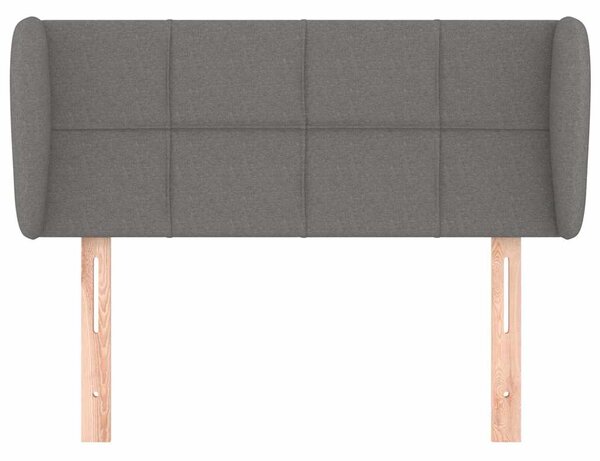 Čelo postele typu ušák tmavě šedé 83x23x78/88 cm textil 3117119