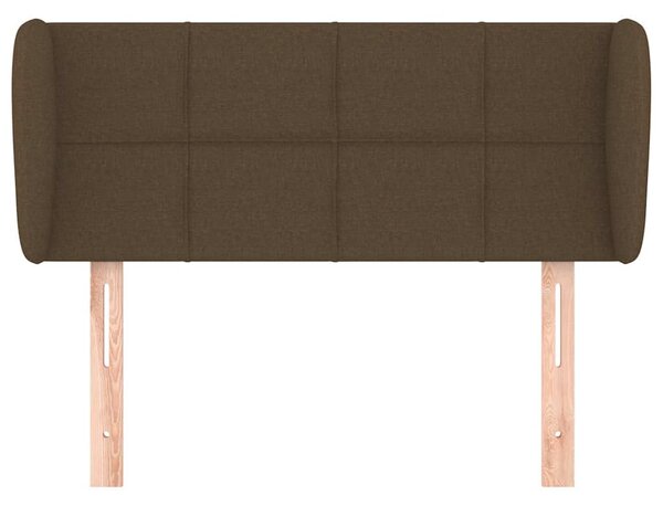 Čelo postele typu ušák tmavě hnědé 83x23x78/88 cm textil 3117121