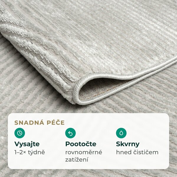 Angel Carpet, Kusový koberec Zafiro 25 Grey, 60x110, šedá, kancelář