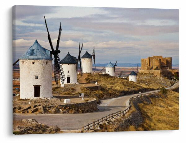 Obraz - Větrné mlýny Consuegra, Španělsko (70x50 cm)