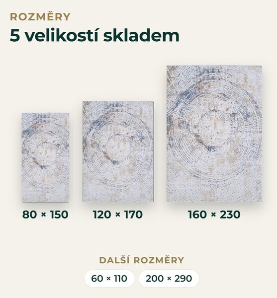 Angel Carpet, Kusový koberec Aurora 55 Blue, 80x150, modrá, kancelář