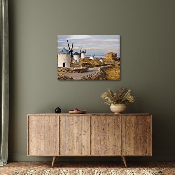 Obraz - Větrné mlýny Consuegra, Španělsko (70x50 cm)