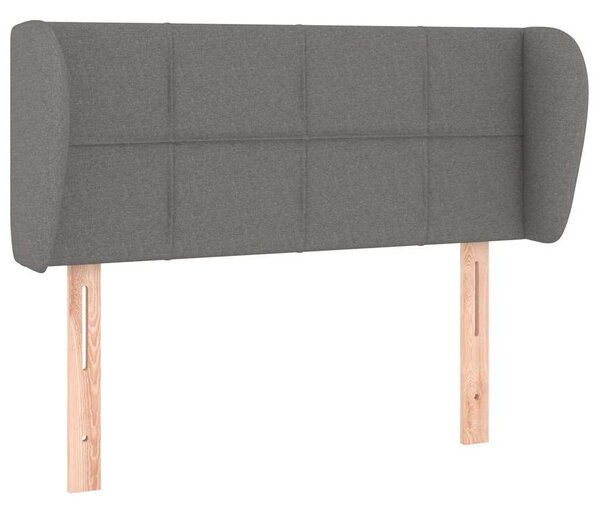 Čelo postele typu ušák tmavě šedé 83x23x78/88 cm textil 3117119