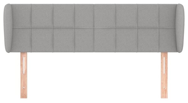 Čelo postele typu ušák světle šedé 147x23x78/88 cm textil 3117142