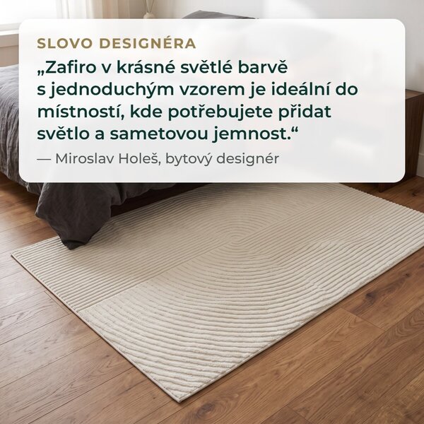 Angel Carpet, Kusový koberec Zafiro 19 Beige, 80x150, béžová, kancelář
