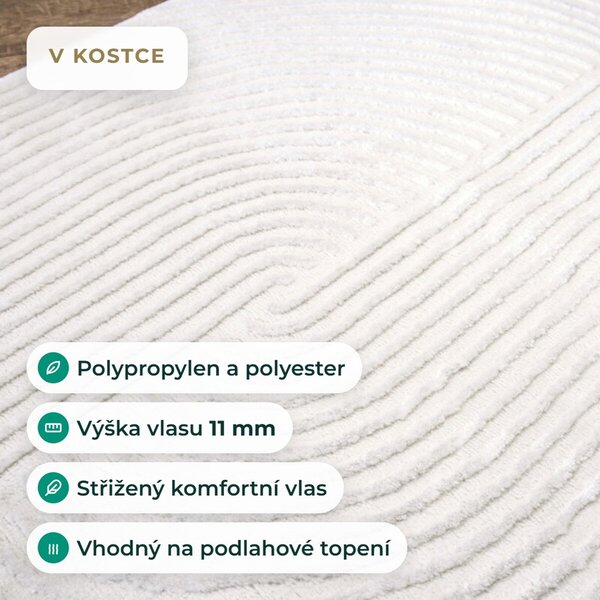 Angel Carpet, Kusový koberec Zafiro 19 Beige, 80x150, béžová, kancelář