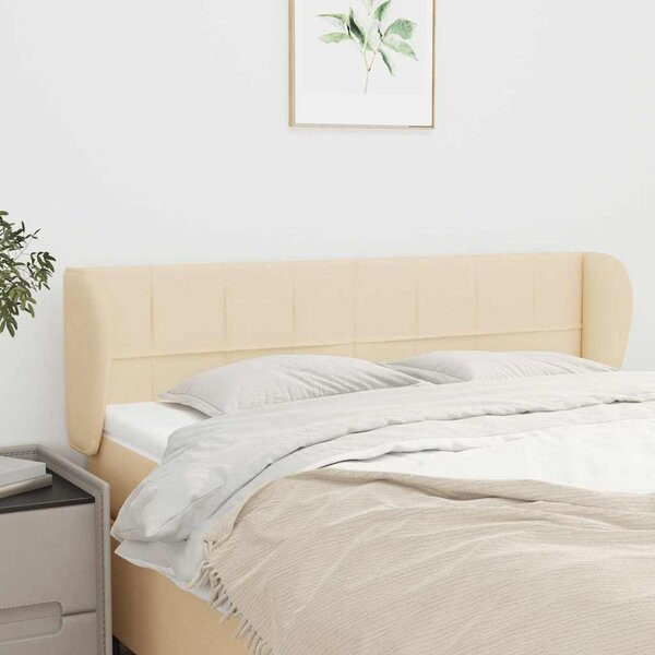 Čelo postele typu ušák krémové 147x23x78/88 cm textil 3117147
