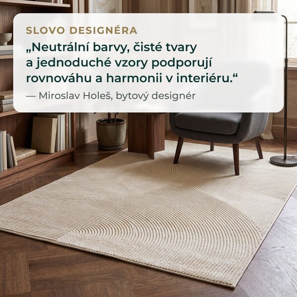 Angel Carpet, Kusový koberec Zafiro 25 Beige, 60x110, béžová, kancelář