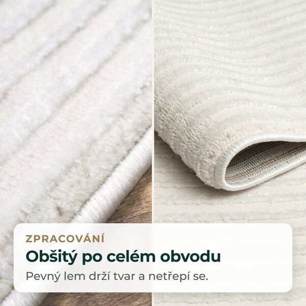 Angel Carpet, Kusový koberec Zafiro 19 Beige, 80x150, béžová, kancelář