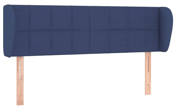 Čelo postele typu ušák modré 147x23x78/88 cm textil 3117148