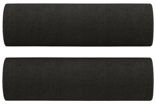 3dílná sedací souprava s polštáři černá textil 3201262