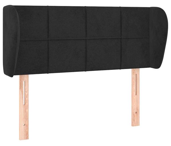 Čelo postele typu ušák černé 83x23x78/88 cm samet 3117176
