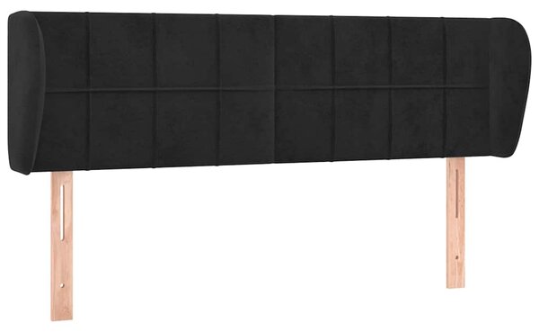 Čelo postele typu ušák černé 147x23x78/88 cm samet 3117194