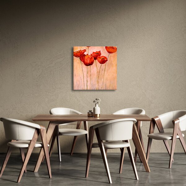 Obraz - Červené tulipány (30x30 cm)