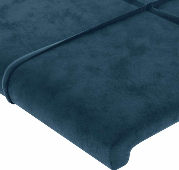 Čelo postele typu ušák tmavě modré 83x23x78/88 cm samet 3117178