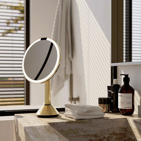 Kosmetické zvětšovací zrcadlo s osvětlením (5x) ø 20 cm Sensor – simplehuman