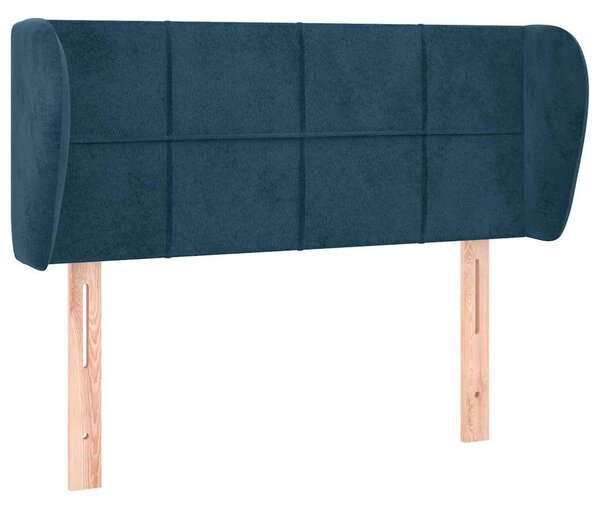Čelo postele typu ušák tmavě modré 83x23x78/88 cm samet 3117178