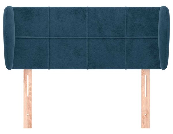 Čelo postele typu ušák tmavě modré 83x23x78/88 cm samet 3117178