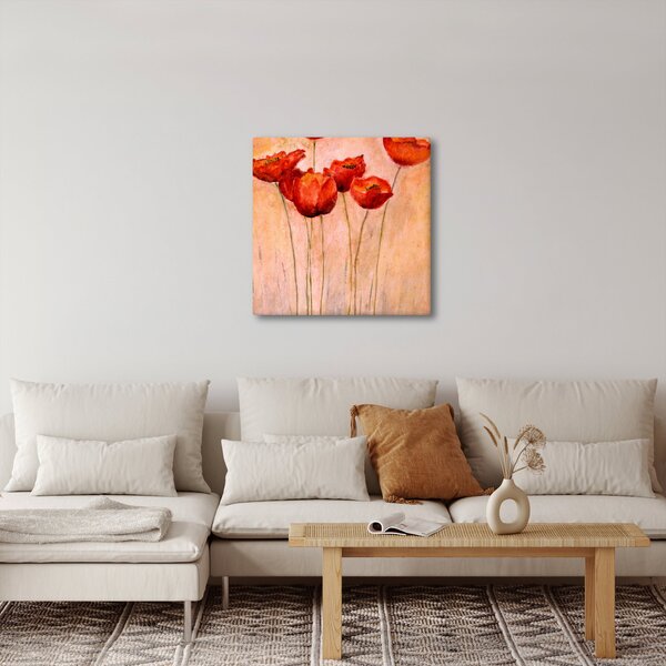 Obraz - Červené tulipány (30x30 cm)