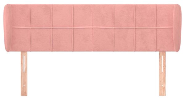 Čelo postele typu ušák růžová 147x23x78/88 cm samet 3117197