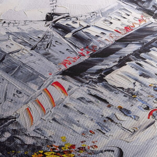 Obraz - Ulice v Paříži, olejomalba (70x50 cm)
