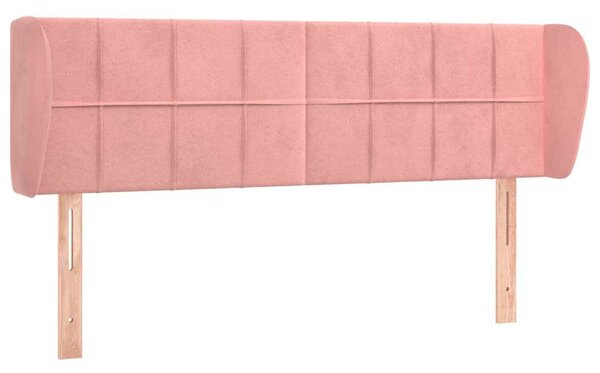 Čelo postele typu ušák růžová 147x23x78/88 cm samet 3117197