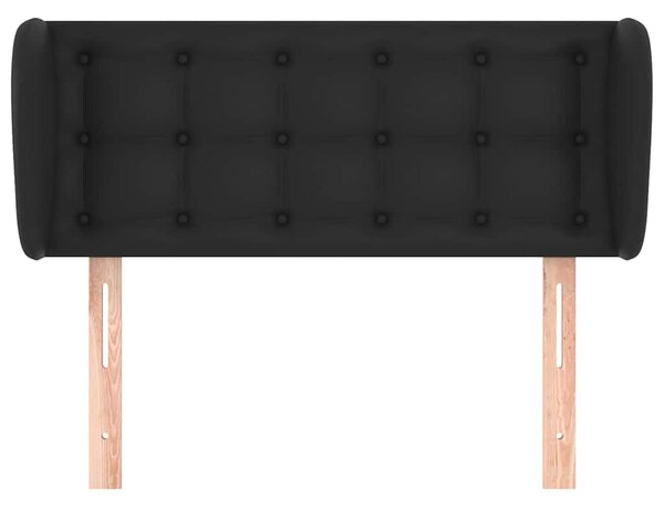 Čelo postele typu ušák černé 83x23x78/88 cm umělá kůže 3117216