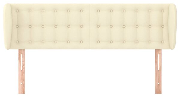 Čelo postele typu ušák krémové 147x23x78/88 cm umělá kůže 3117236