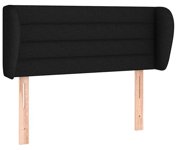 Čelo postele typu ušák černé 83x23x78/88 cm textil 3117260