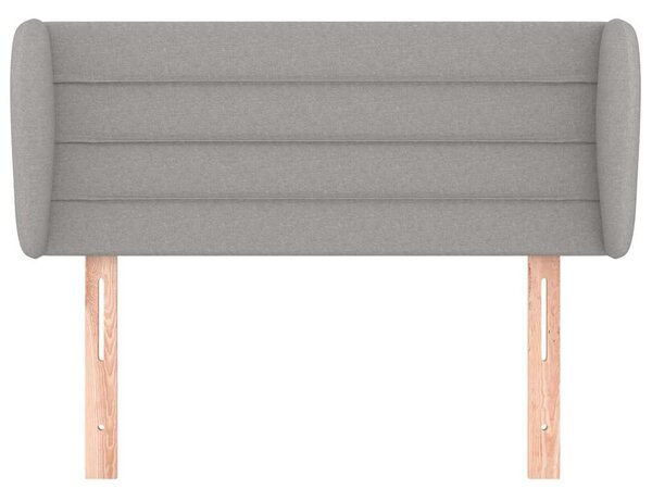 Čelo postele typu ušák světle šedé 83x23x78/88 cm textil 3117258