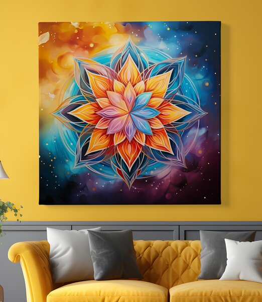 Obraz na plátně - Mandala Vnitřní mír FeelHappy.cz Vyberte rozměr (Šířka/Výška): 40 x 40 cm