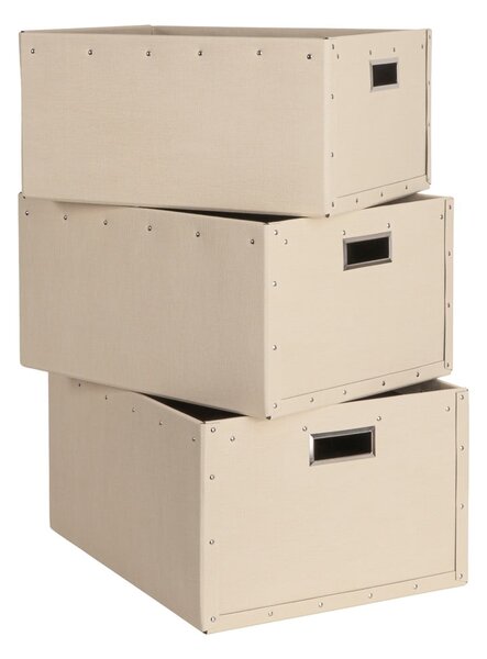 Kartonové úložné boxy s víkem v sadě 3 ks Ture – Bigso Box of Sweden