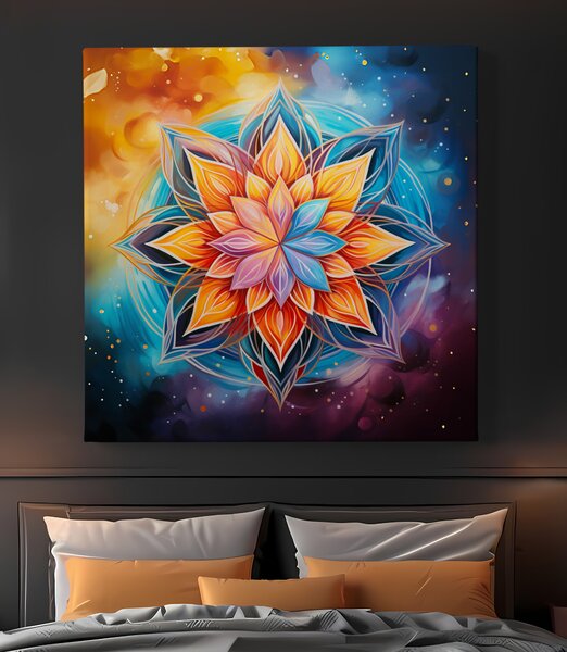 Obraz na plátně - Mandala Vnitřní mír FeelHappy.cz Vyberte rozměr (Šířka/Výška): 40 x 40 cm