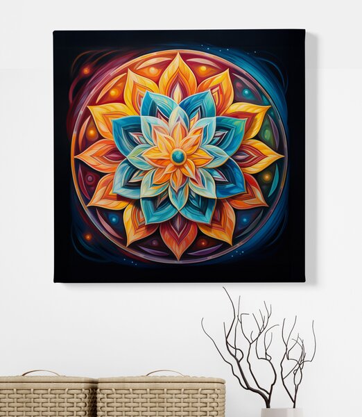 Obraz na plátně - Mandala Harmonie FeelHappy.cz Vyberte rozměr (Šířka/Výška): 40 x 40 cm