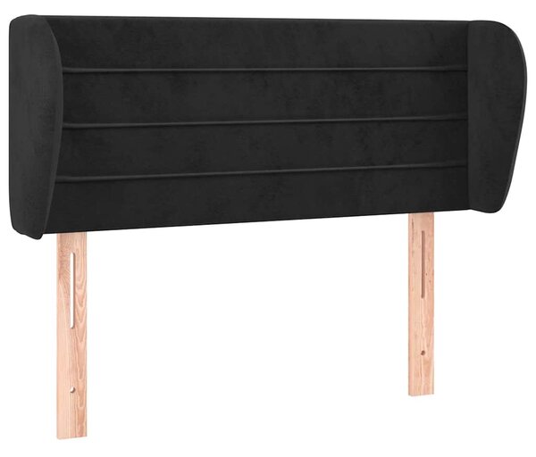 Čelo postele typu ušák černé 83x23x78/88 cm samet 3117316