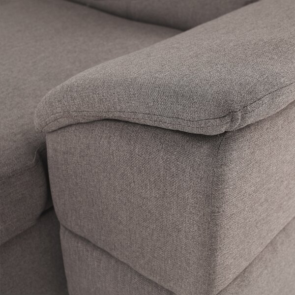 Rohová sedací souprava ve tvaru U Seglaria (šedohnědá) (P)