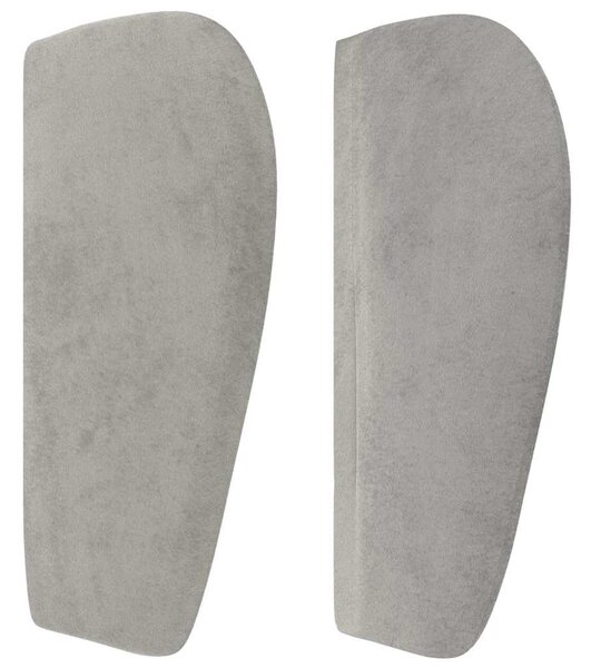 Čelo postele typu ušák světle šedé 147x23x78/88 cm samet 3117332