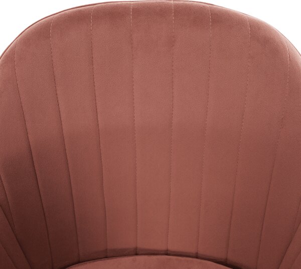 KONDELA Designové křeslo, růžovohnědou Velvet látka, ZIRKON