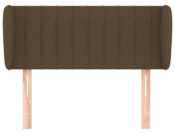 Čelo postele typu ušák tmavě hnědé 83x23x78/88 cm textil 3117359