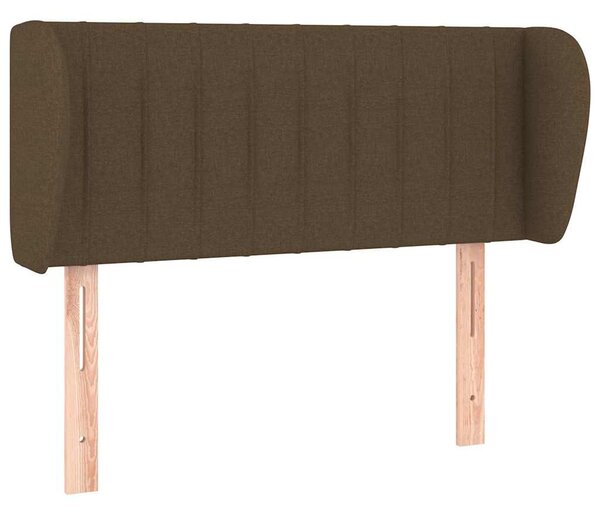 Čelo postele typu ušák tmavě hnědé 83x23x78/88 cm textil 3117359