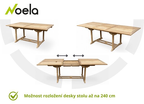 Noela Zahradní rozkládací stůl hranatý Faisal