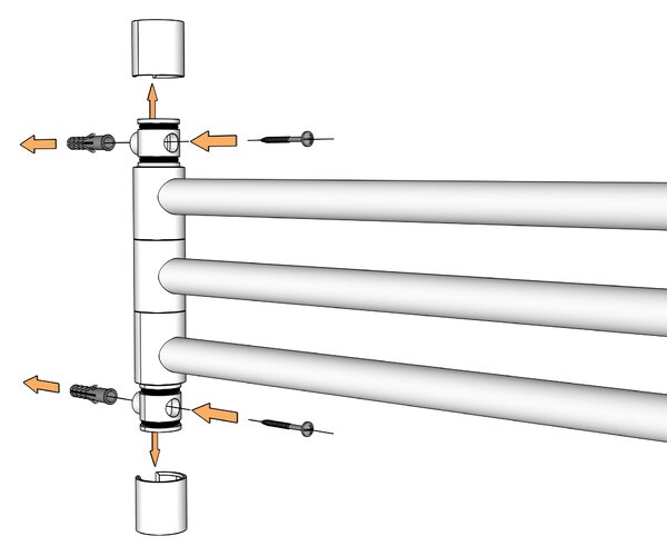 Nimco Bormo černá držák na čtyři ručníky otočný k umyvadlu 42 cm BRC 11096-
