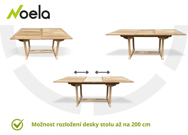 Noela Dřevěný rozkládací stůl Bali