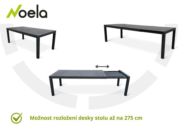 Noela Zahradní jídelní set Grande Pasto + 8x kovová židle Ramada