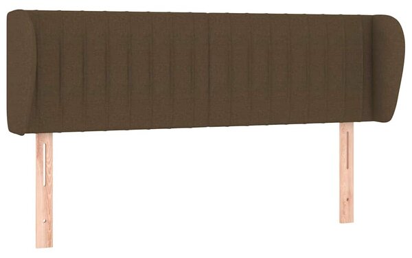 Čelo postele typu ušák tmavě hnědé 147x23x78/88 cm textil 3117383