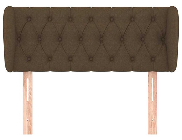 Čelo postele typu ušák tmavě hnědé 93x23x78/88 cm textil 3117465